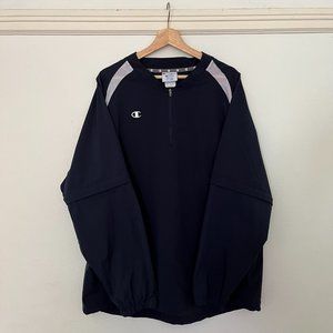 Vintage Champion Windbreaker with Big Pocket and Unzippable Sleeves